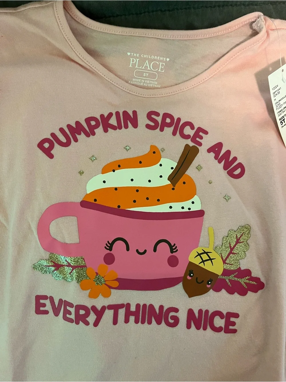 The Children's Place Light Pink Pumpkin Spice Pajama Set